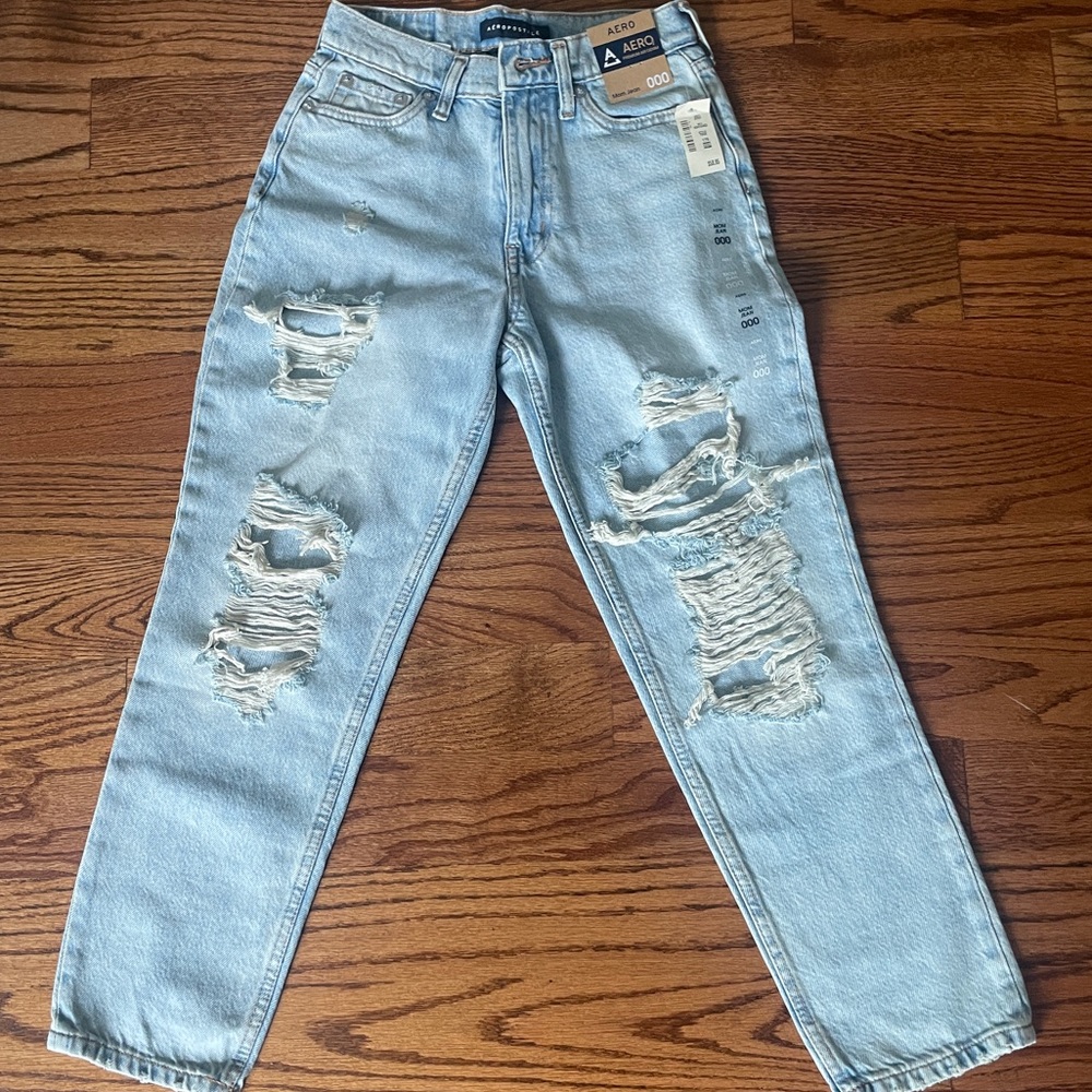 never worn aeropostal ripped jeans